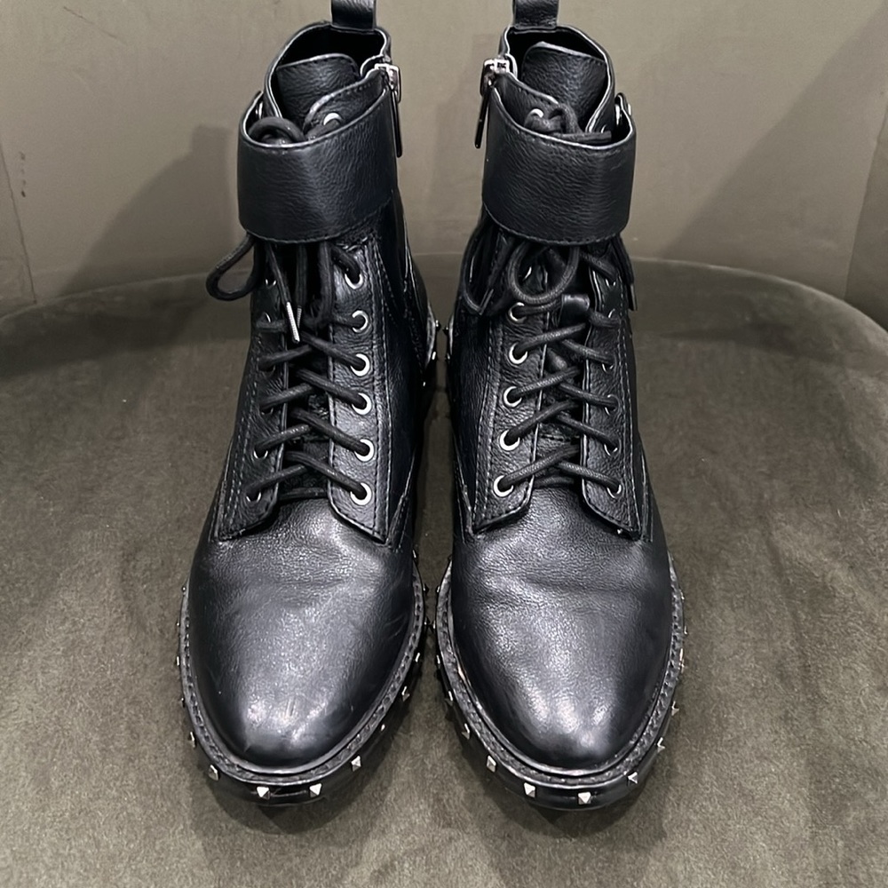 Vince Camuto Talorini Leather Combat Boots - Picture 5 of 13